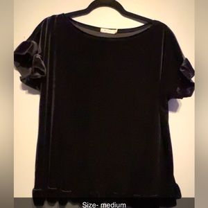 Black velvet shirt